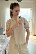 Odesa Leinenbluse | Sand