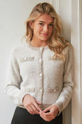 Vivia Strickjacke | Beige Melange