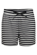 Alma Shorts | Schwarz Creme Streifen