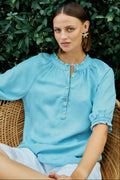 Carly Bluse 206108 | Hellblauer Denim