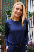 Alma Ls U T-Shirt | Marineblau Lala