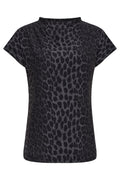 Alma Top | Tiefdunkelgrau Leo