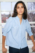 Diana B Stripe Stone Bluse 164327 | Hellblau