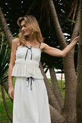 Emberly Crêpe Top | Creme