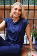 Alma U Tshirt | Marineblau Lala