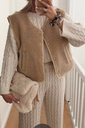 Teddyweste | Beige