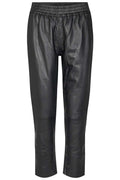Shiloh Crop Lederhose | Schwarz
