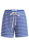 Alma-Shorts | Streifen-Elfenbein-Cobolt