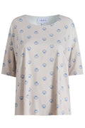Alma T-Shirt | Elfenbeinfarbene Cobolt-Schale