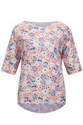 Alma Tshirt | Pfirsichblaue Blume