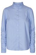 Sandy Popeline Puff Shirt | Blassblau