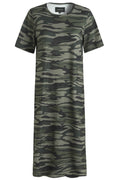 Alma T-Shirt-Kleid | Staubiges Tarnmuster
