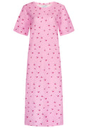 Alma T-Shirt-Kleid | Rosa Kirsche
