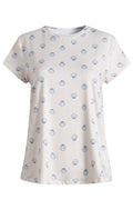 Alma U T-Shirt | Elfenbeinfarbene Cobolt-Schale