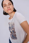 Flori O-Ss Tee | Ecru