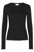 Natalia Ls Rundhalsbluse | Schwarz