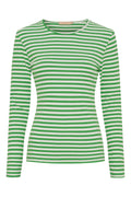 Josiane LS Tee | Menta/greggio | Bluse von Marta du Chateau