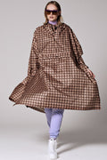 Damier Poncho | Braun