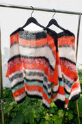 Adria Mehrfarbig Gestreifte Strickjacke | Orange Multi