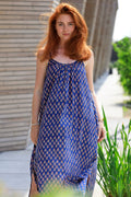 Flora Trägerkleid | Blaues Symbol