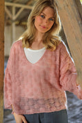 Harris V-Ausschnitt Pullover | Rosa