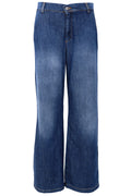 Nettie Box Jeans | Dunkelblaue Waschung
