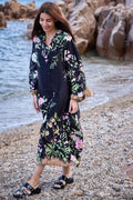 Zennia Flower Dress | Schwarze Blume | Kjoler fra Black Colour