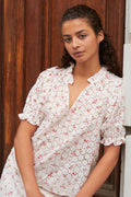 Rosalie Bluse mit Rosenstickerei | Rosa