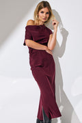 Adna Flügelkleid 36449 | Burgunderrot