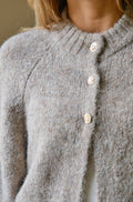 Benuta Flauschige Strickjacke | Beige Melange