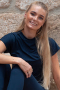 Alma Top | Staubiges Marineblau