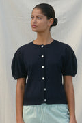 Srmarla Ss O-Neck Cardigan Knit | Total Eclipse