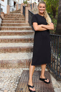 Alma T-Shirt-Kleid | Schwarz
