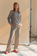 Tini Stripe Wide Pants | C Hot Fudge Kombi