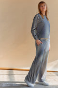 Tini Stripe Wide Pants | C Navy Kombi
