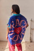 Peace Love Ss Shirt | Blaue Palme