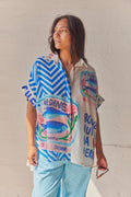Trois Truites Ss Shirt | Blau