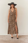 Ally All Over Leo Kleid | Karamell