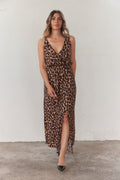 Ally All Over Leo Kleid | Dunkelbraun