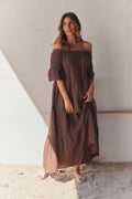 Elly Flow Kleid | Dunkelbraun