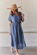 Catherine Solid Kleid | Blau