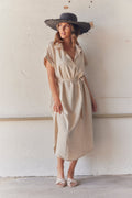 Catherine Solid Kleid | Beige