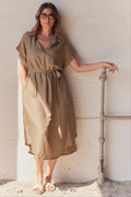 Catherine Solid Kleid | Khaki