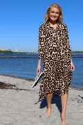 Mag Ls Vneck Dress | Brauner Leo