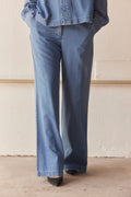 Agnes Hose | Grau-Hellblau