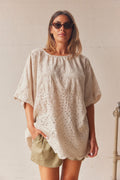 Marie Broderie Anglaise Top | Beige