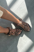 Carrie Sandale | Brauner Leopard