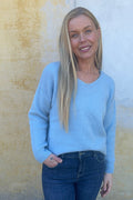 Allie Alpaka-Strick | Blau