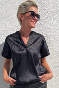Indio Top | Solid Leo Schwarz