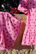 Alma Rüschen-T-Shirt (Kinder) | Rosa Wassermelone